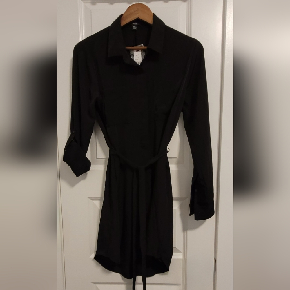 Black Long Sleeve Shirt Dress JACOB M